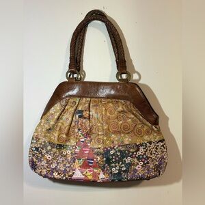 ICON Los Angeles Gustav Klimt "Expectation" Women's Shoulder Bag Genuine Leather